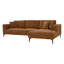 Riviera 4 Seater Corner Sofa, Fabric, 286cm Modern L-Shaped with Metal Legs-418821127-404754976