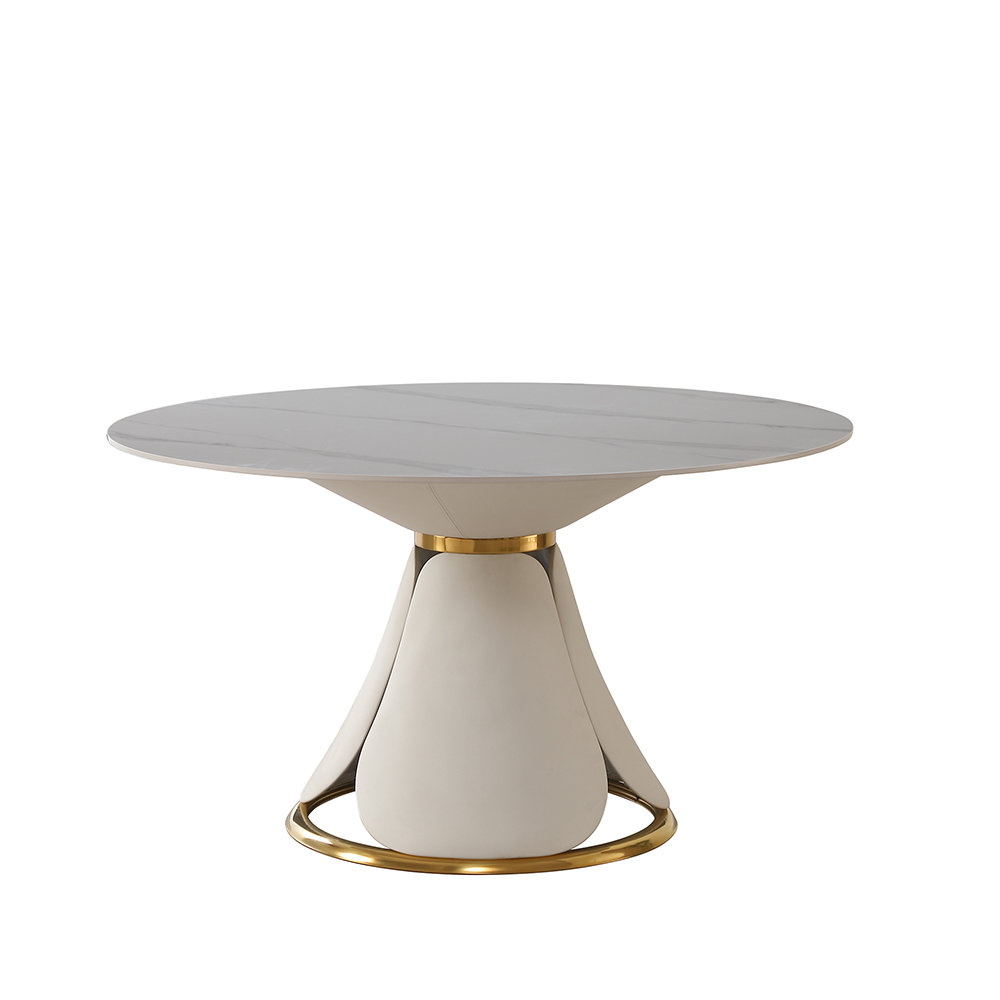 Everly Quinn 53“ Modern Sintered Stone Round Dining Table - Wayfair Canada