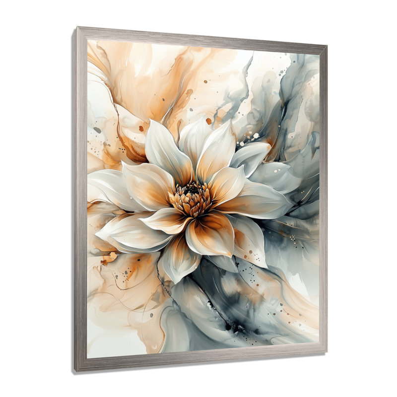 Housman - Floral Canvas Prints, Silver, H 20 po x l 12 po, Reproduction encadrée d'une seule photo