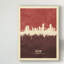 « boston massachusetts horizon red ii », impression sur toile tendue-1652200700