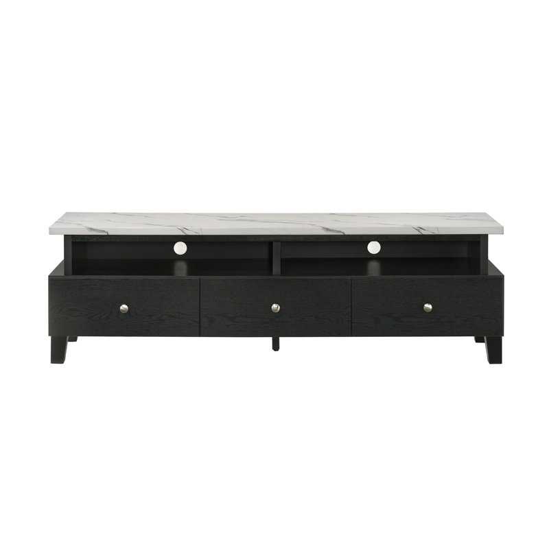 Meuble télé 1pc, Noir / blanc