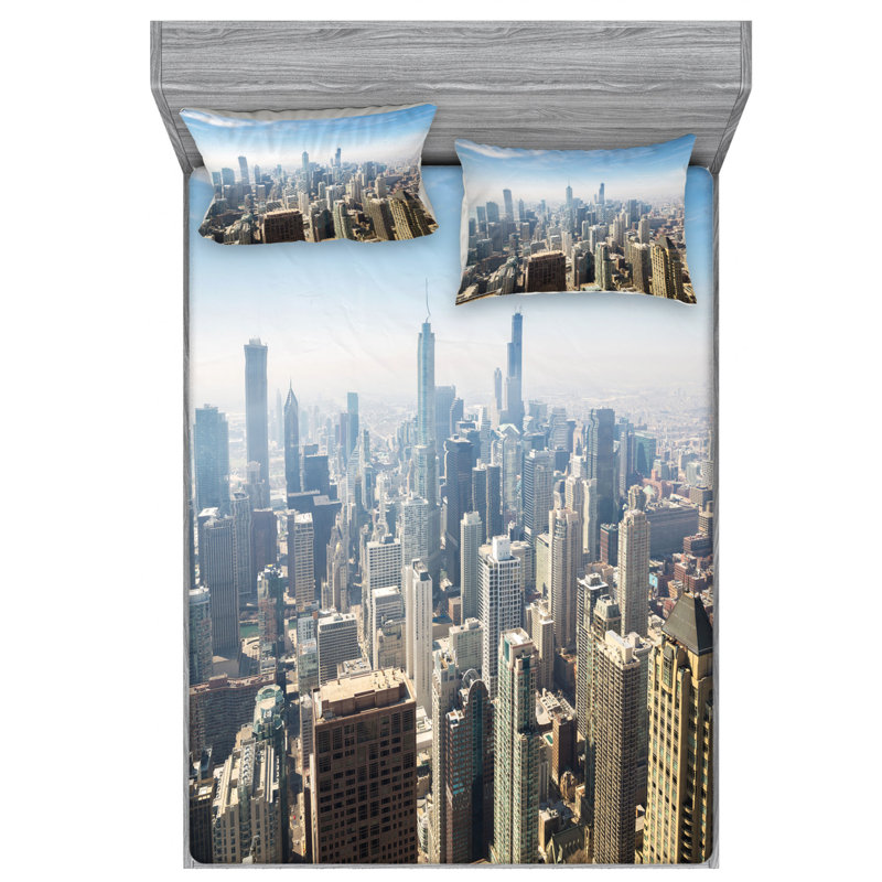 Microfiber Sheet Set, Queen Sheet Set with Fitted Sheet