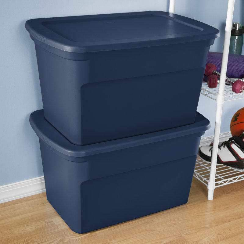 Sterilite 30 Gallon Plastic Stackable Storage Tote Container Box