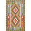 Tapis oriental multicolore en laine Kilim 3 x 4