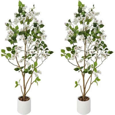 2pcs Artificial Trees Indoor, Faux Tree, Artificial Planter, Artificial Fake Tree Flower Potted, Thanksgiving Christmas