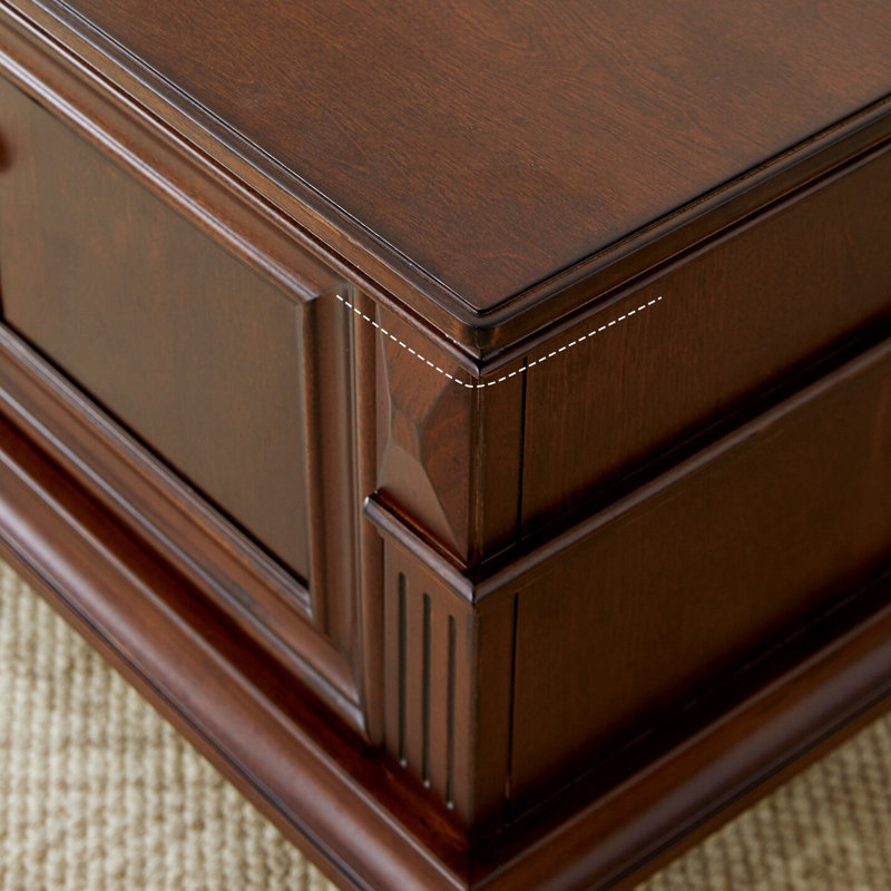 Table basse avec rangement en érable American Style, H 20,47 po x L 47,24 po x l 25,59 po