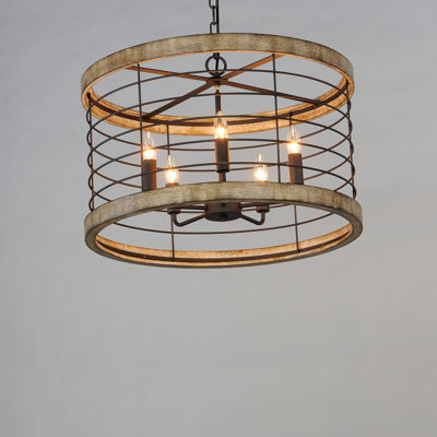 Lustre tambour 5 lumières Annica