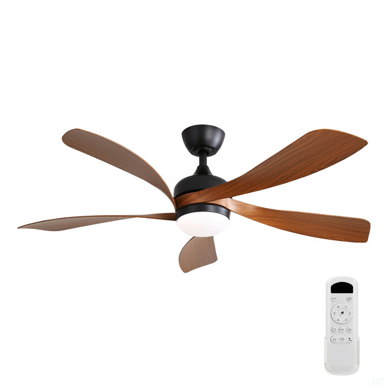 Ventilateur de plafond intérieur 52 pouces avec 3 moteurs à courant continu réversible à télécommande et 5 pales en ABS à intensité variable