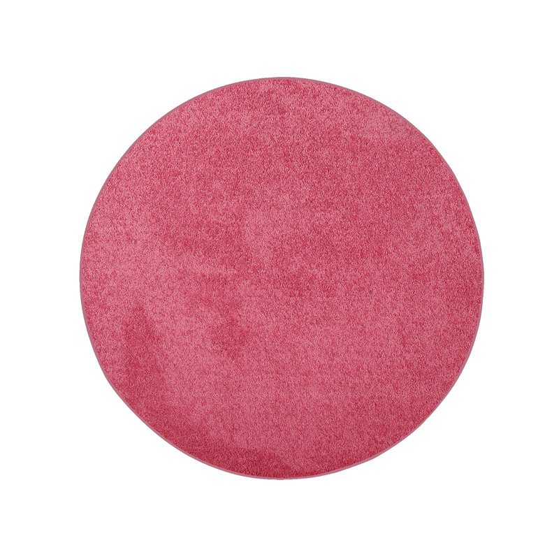 Modern Plush Pet and Kids Friendly Solid Color Pink Area Rugs, Stain & Fade Resistance, Perfect for Living Room, Dining Room, Bedroom, Playroom and Kidsroom, Event, Wedding, Ambermarie Binded Rug