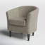 Fauteuil demi-tonneau en polyester de 31,5 po de largeur Gammill-1865260042