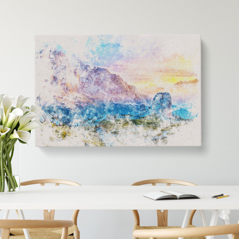 Mountain View - Wrapped Canvas Print, 45cm H x 76cm W x 4cm D