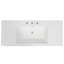 Lavabo 48 po en résine pour meuble-lavabo, lavabo de salle de bain avec 3 trous de robinet, comptoir de meuble-lavabo seulement, blanc éclatant