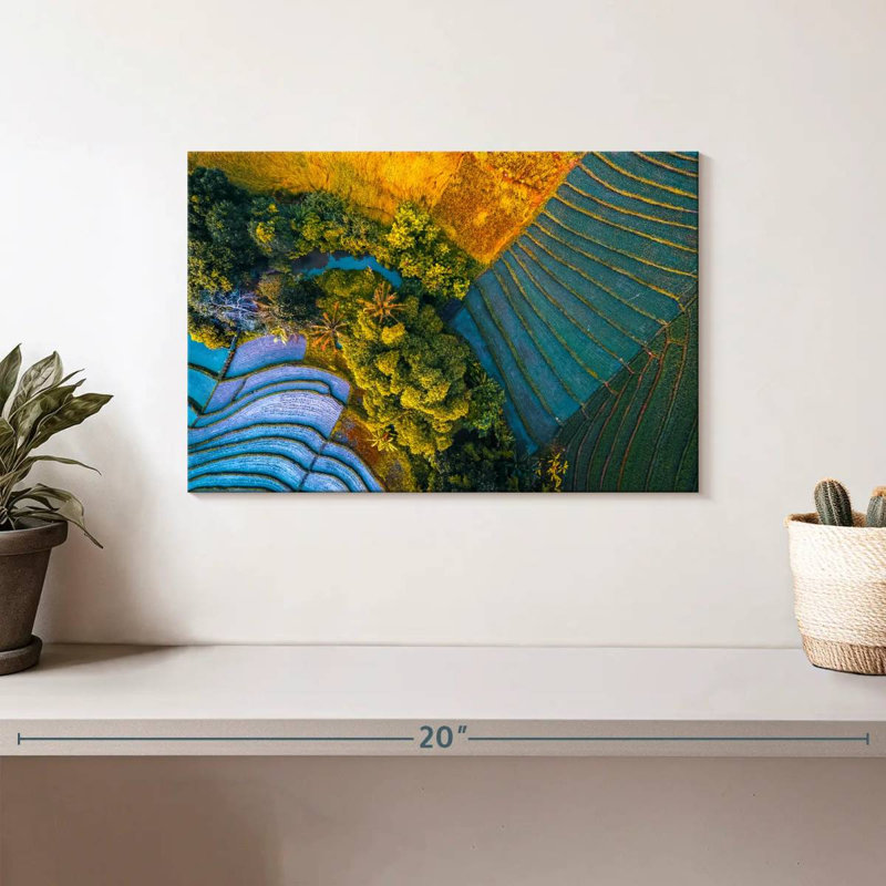 Alvord Bali Rice Fields, 8" H x 12" W