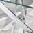 Lenworth Modern Chrome Metal and Glass Dining Table Set with 4 Luxury Faux Leather Dining Chairs-1876085494