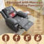 Fauteuil inclinable manuel avec chauffage et massage, réglable à 135 ° avec rangement pour le salon-1514055429