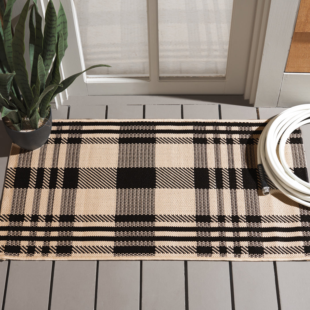 Andish Plaid Indoor / Outdoor Area Rug