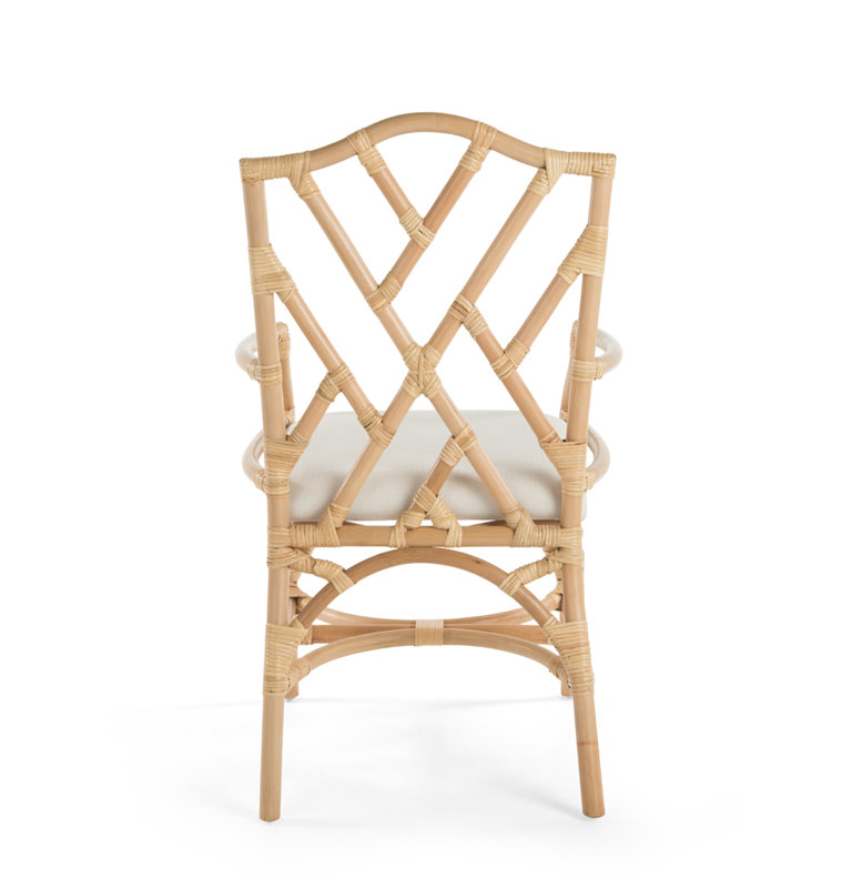 Alderson 20'' H Cotton Upholstered Armchair, Natural