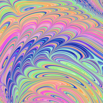 Kaleiope Studio Trippy Swirly Rainbow