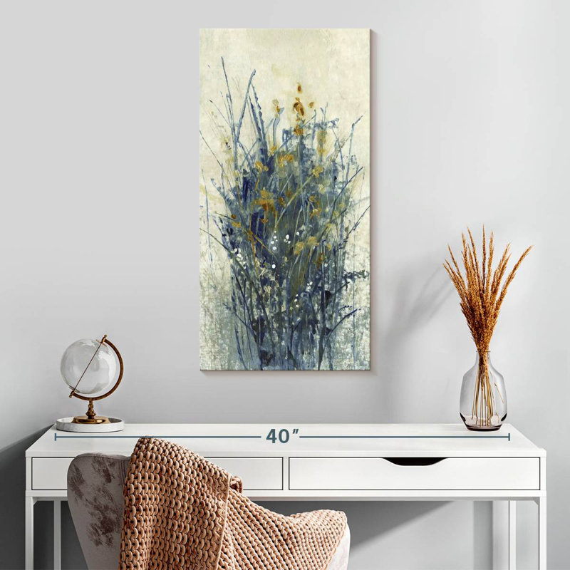 Avery sauvage indigo floral I, H 30 po x l 15 po