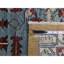 Tapis vert en laine New Age de conception unique 9 pi 10 po x 13 pi 10 po Joerie