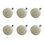 Set of Six Off White Stone Disc Drawer Pull Knobs