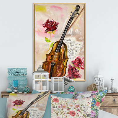 Violon et roses - sur