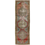 Antique One Of A Kind One-of-a-Kind 3'2" X 9'9" Hand Knotted Area Rug