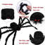 4 pièces 12 pouces décorations d'araignée d'Halloween décorations d'extérieur noir effrayant poilue araignée