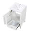 Meuble-lavabo blanc de 50 cm (20 pouces) avec lavabo en céramique, armoire à porte à fermeture douce, tablette de rangement, tiroir, construction, finition peinte, design moderne, meuble-lavabo simple à encastrer sous plan.
