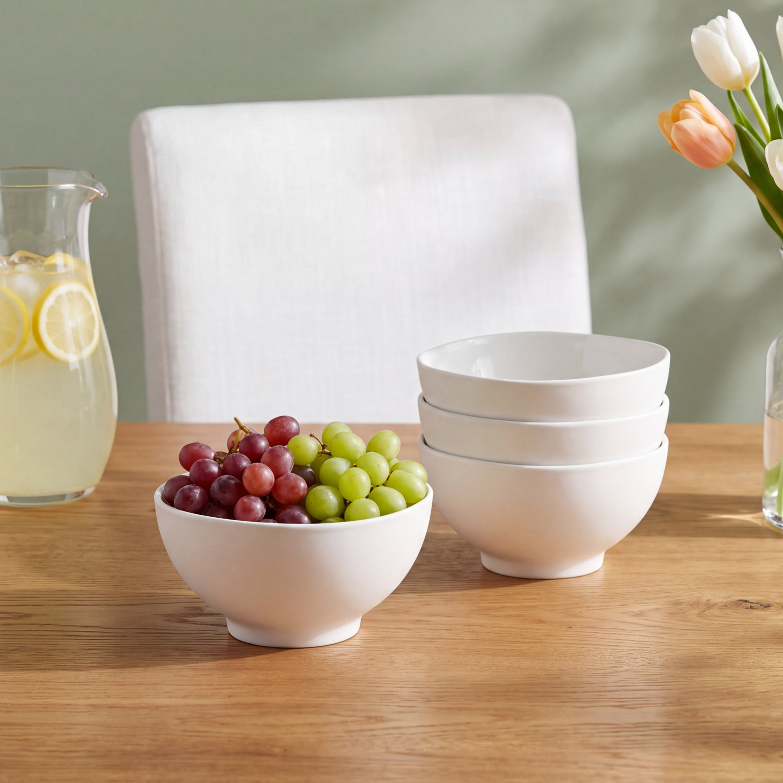 Heirloom Stoneware Rice Bowl, Linen