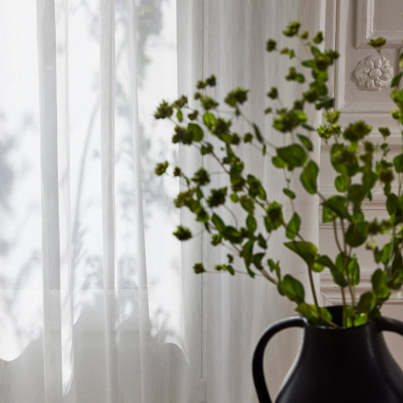 Livadi Linen Sheer Curtain Single Panel, 145 x 280cm