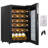 24 Bottles Wine Cooler Refrigerator,Freestanding Compact Wine Fridge with Digital Control for Fridge With 40-66F Digital Temperature Control Glass Door