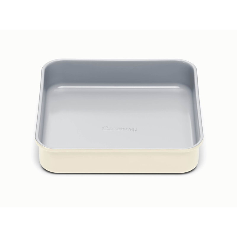 Caraway Poêle carrée en céramique antiadhésive, Crème