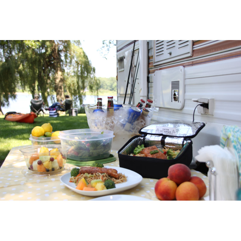 HotLogic Mini Black Insulated Portable Electric Lunch Tote