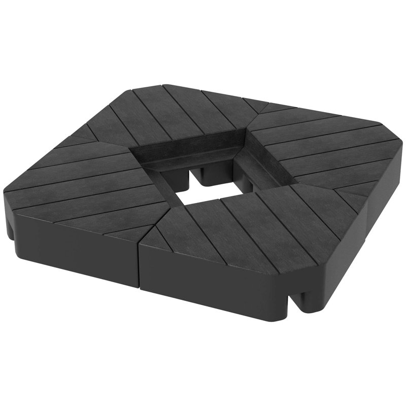 Ensemble de poids polyvalent pour parasol pour plus de stabilité et de commodité, Noir