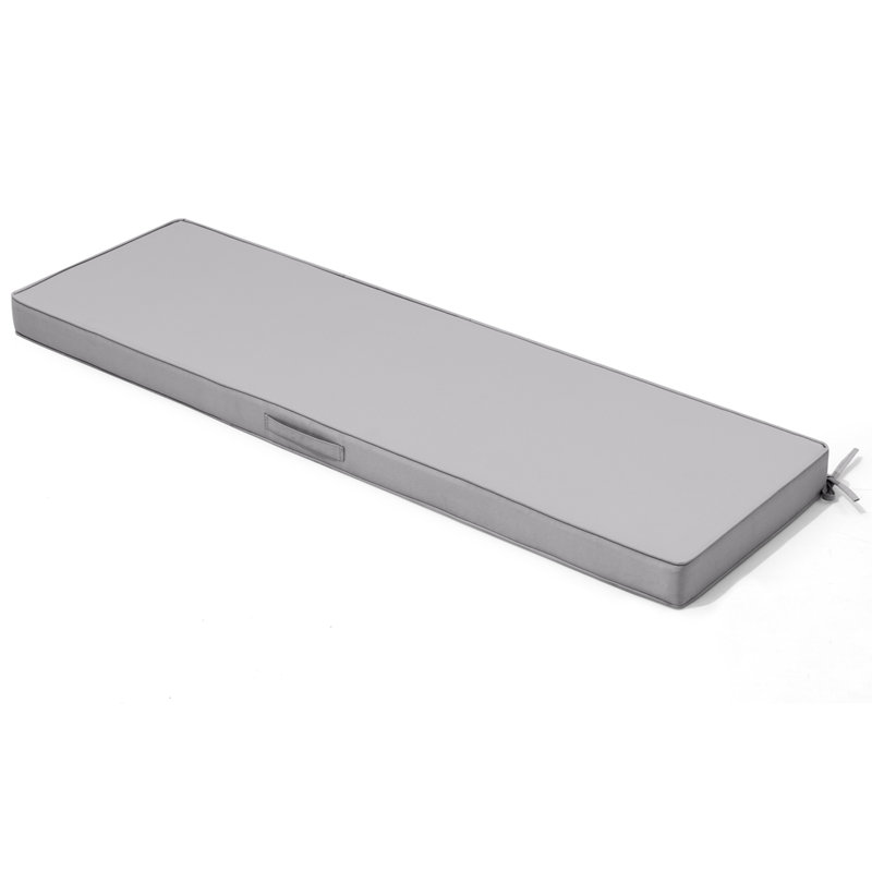 Outdoor Bench Seat Cushion, 59" W x 18.11" D, Gray