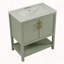 Meuble-lavabo de 30 pouces avec lavabo en céramique et rangement polyvalent - idéal pour les petites salles de bain-112605914