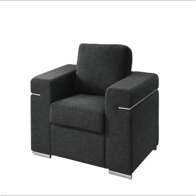 Chaise avec accoudoirs en lin