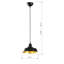Luminaire suspendu simple en métal