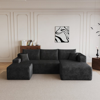 Canapé modulaire 95 "avec repose-pieds Cloud
