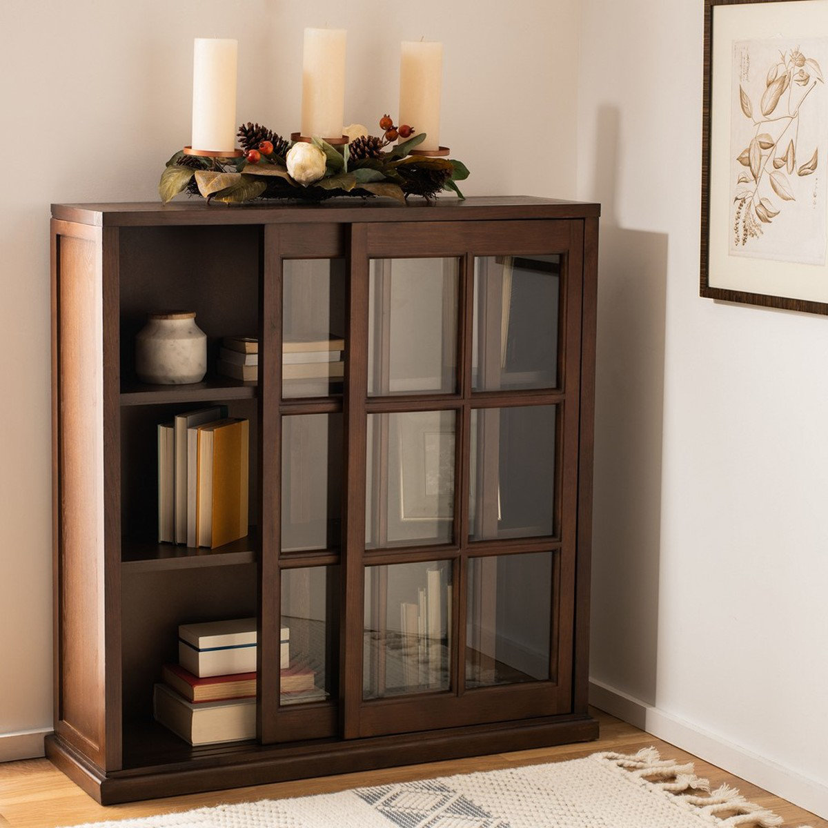 Fayette Standard Bookcase, Dark Teak