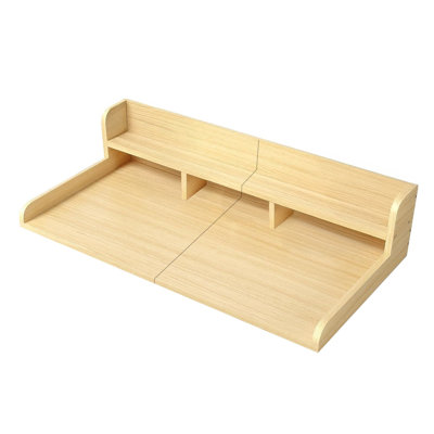 Comptoir de laveuse-sécheuse 54 "avec patins antidérapants - Organisateur de buanderie en chêne avec tablette de rangement double couche