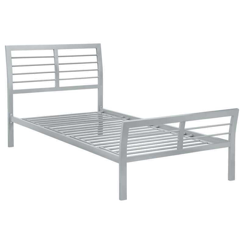 Cooper Open Frame Bed Silver, Twin