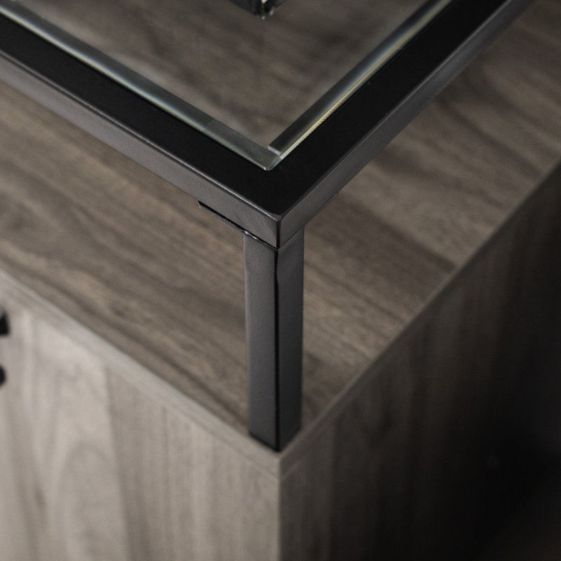 Table de chevet Drexil, Gris ardoise