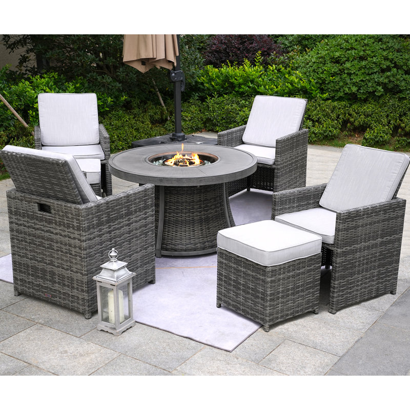 Ensemble de conversation en aluminium avec coussins Areefa