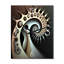 Horloge murale géométrique moderne - Beauté monochrome fractale VI-99635345