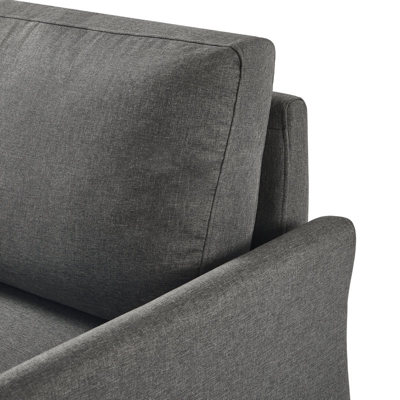 Asiha Upholstered 52.7'' Loveseat, Jackie & Josh Dark Grey