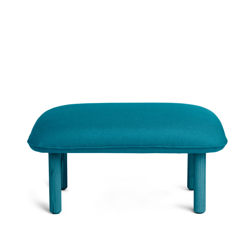 Repose-pieds Brick Qt, 100% polyester bleu sarcelle, Sarcelle