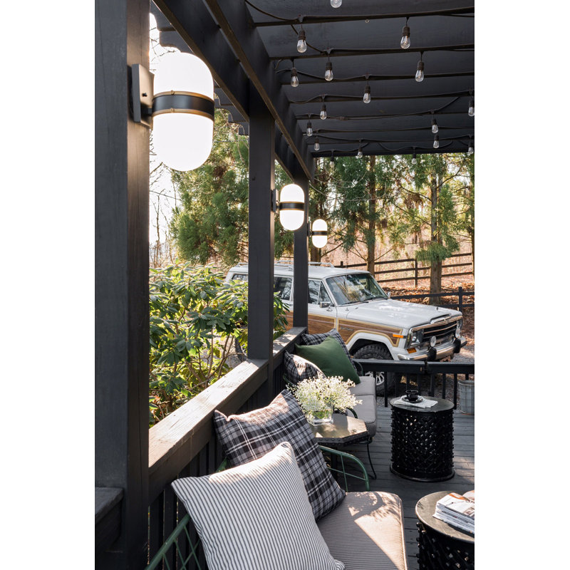 Capsule 2 - Light Outdoor Wall Mount, Opal, 13.25" H x 8" W x 9.25" D 