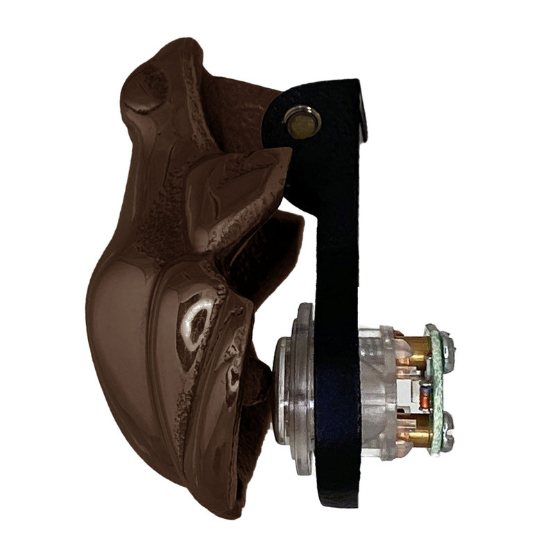 Tree Frog Push Button Doorbell, Oiled Bronze